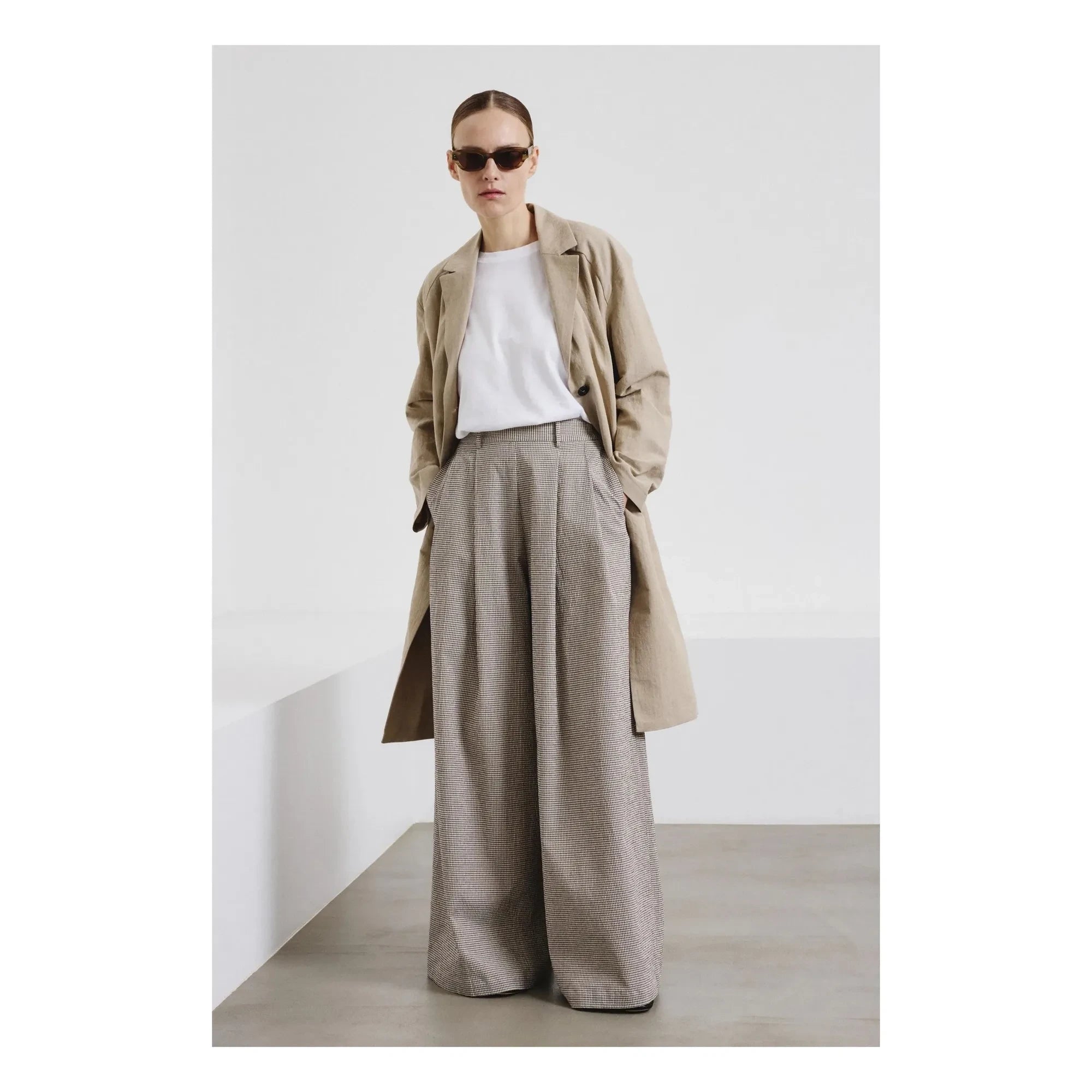 Pomandère – Hose aus Baumwoll-Gabardine | Creme