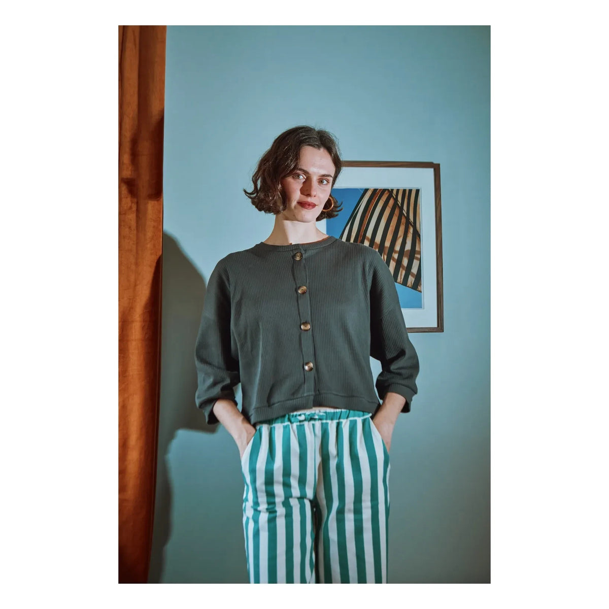 Poudre Organic - Zaatar Rippstrick-Cardigan | Schwarz