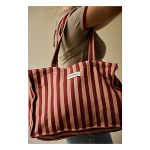 Gabrielle Paris - Garance Gestreifte Wochenendtasche | Rot