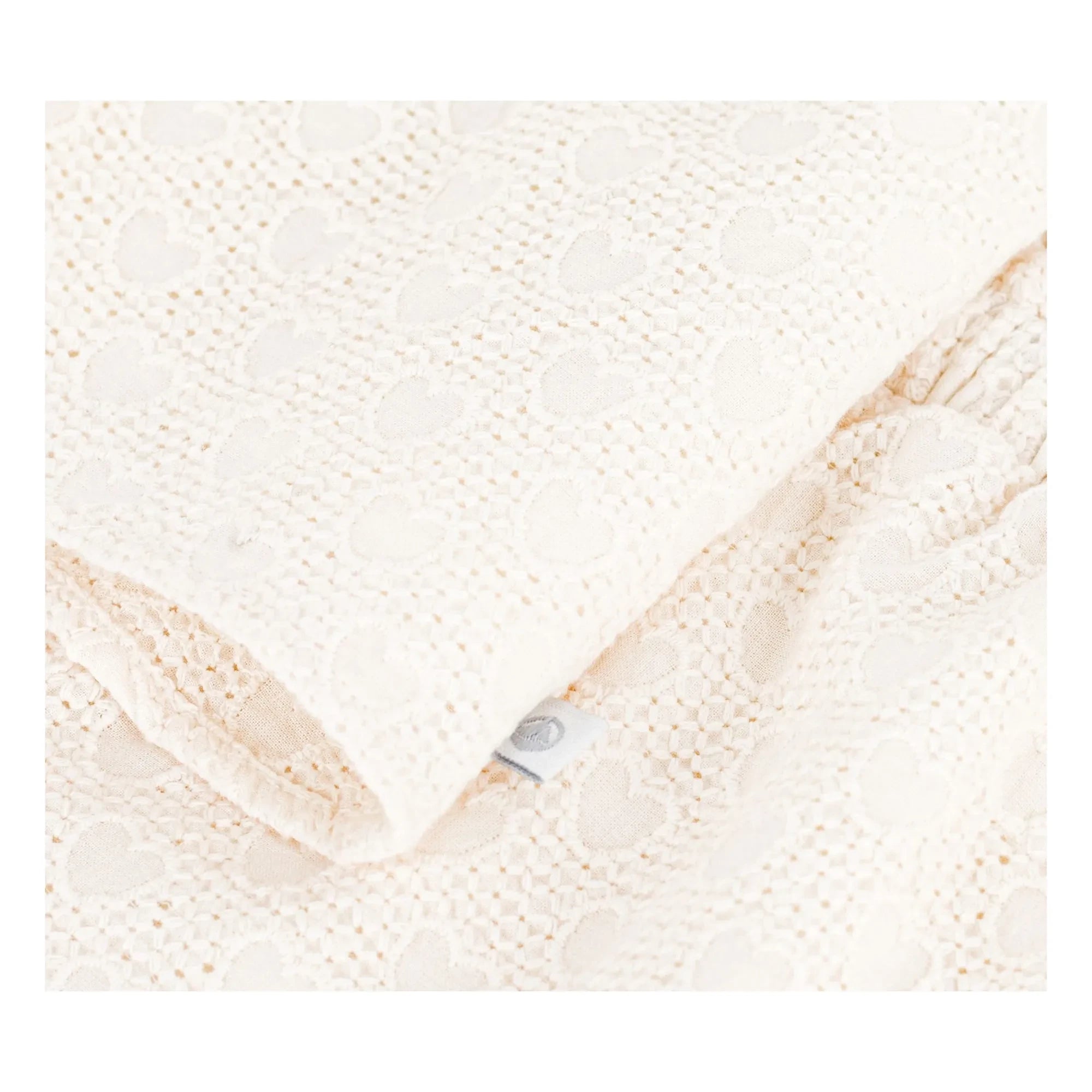 Petit Bateau – Bio-Baumwoll-Set aus Oberteil und Shorts mit Lochstickerei | Weiß