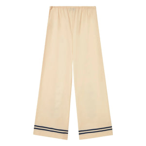 The Tiny Big Sister - Elastische Leinen- und Baumwollhose | Creme
