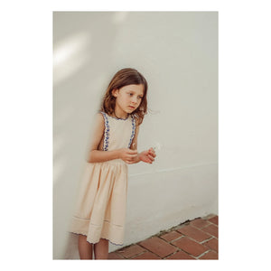 THE LiTTLE POETS - Teresa Carreaux Besticktes Kleid | Blassgelb