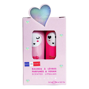 Inuwet - Bloom Lippenbalsam-Set mit zwei Stück - Erdbeere und Kirsche