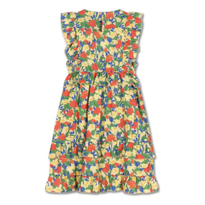 Repose AMS - Bio-Baumwollkleid mit Blumenmuster und Rüschen | Hellgelb
