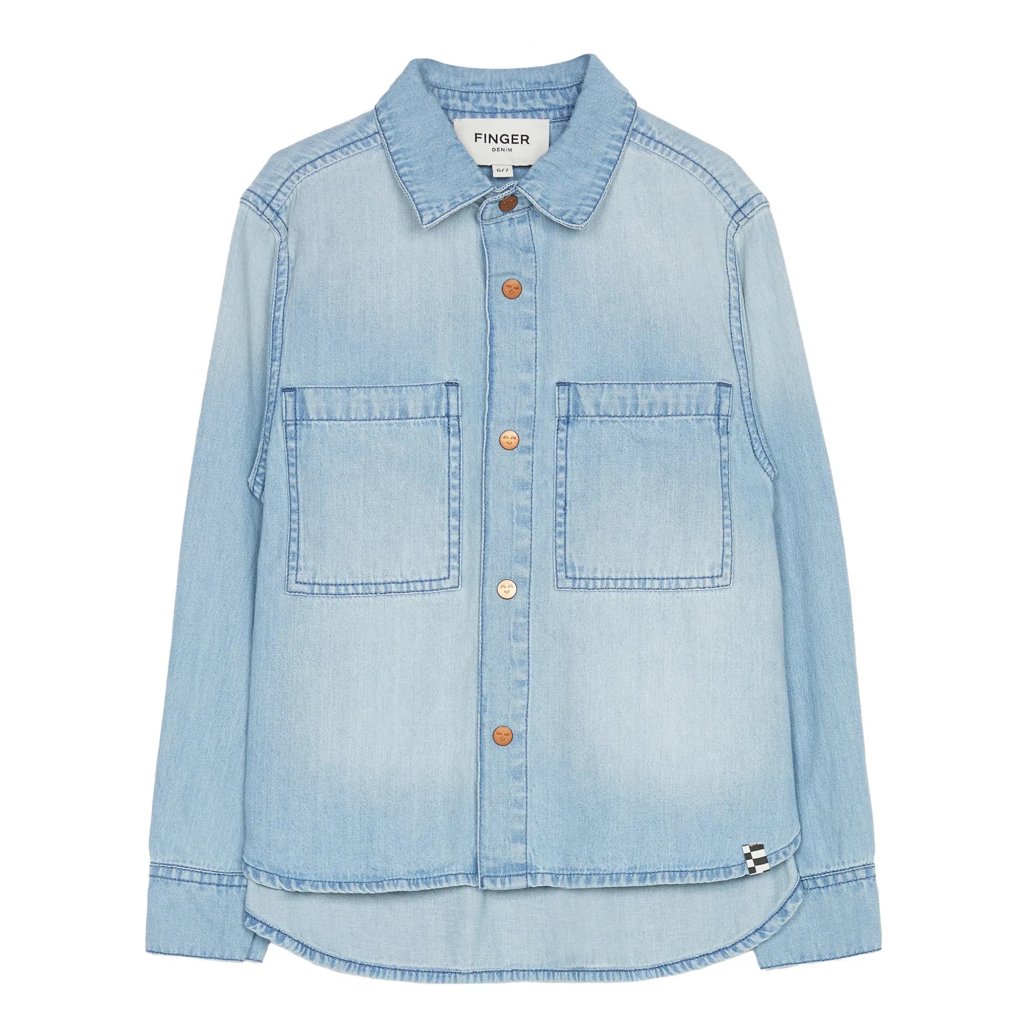 Finger in the nose - Enara Hemd | Gebleichter Denim