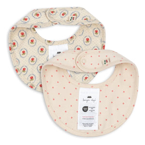 Konges Sløjd - Lätzchen mit Pirouetten-Motiv – 2er-Set | Ecru