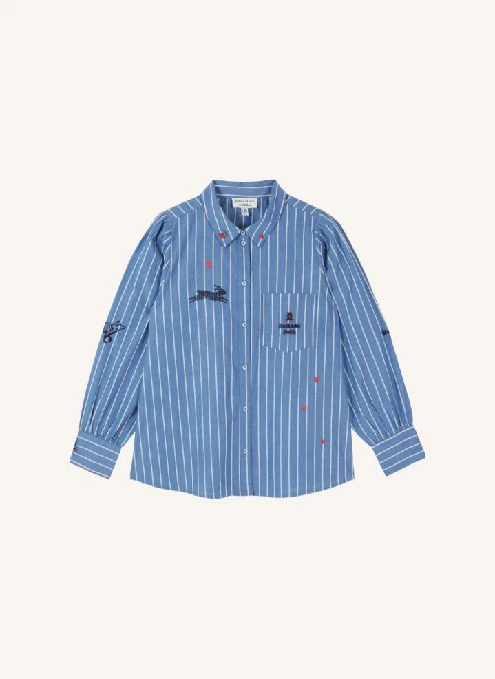 Emile et Ida - Elfy gestreiftes Hemd | Indigo