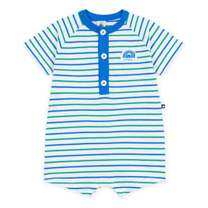 Petit Bateau - Gestreifter Strampler | Blau