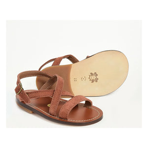 Pèpè - Gekreuzte Riemensandalen | Braun