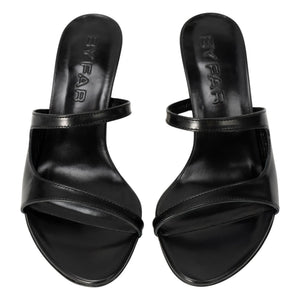 BY FAR - Serena Stiletto-Absatzschuhe aus semi-glänzendem Leder | Schwarz