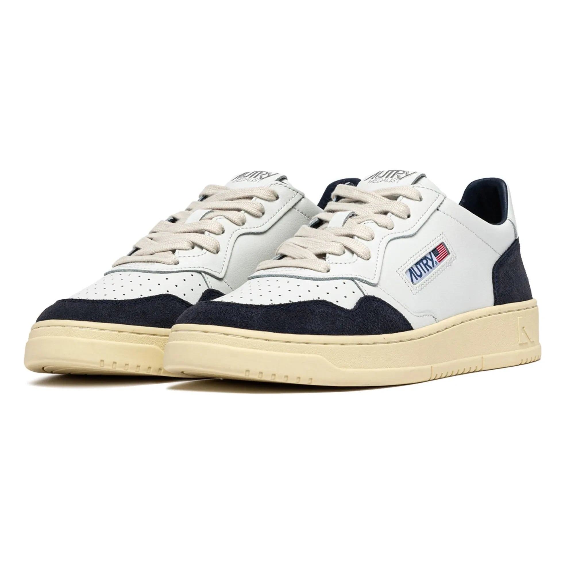 Autry - Medalist Low Leder und Wildleder Sneaker | Petrolblau