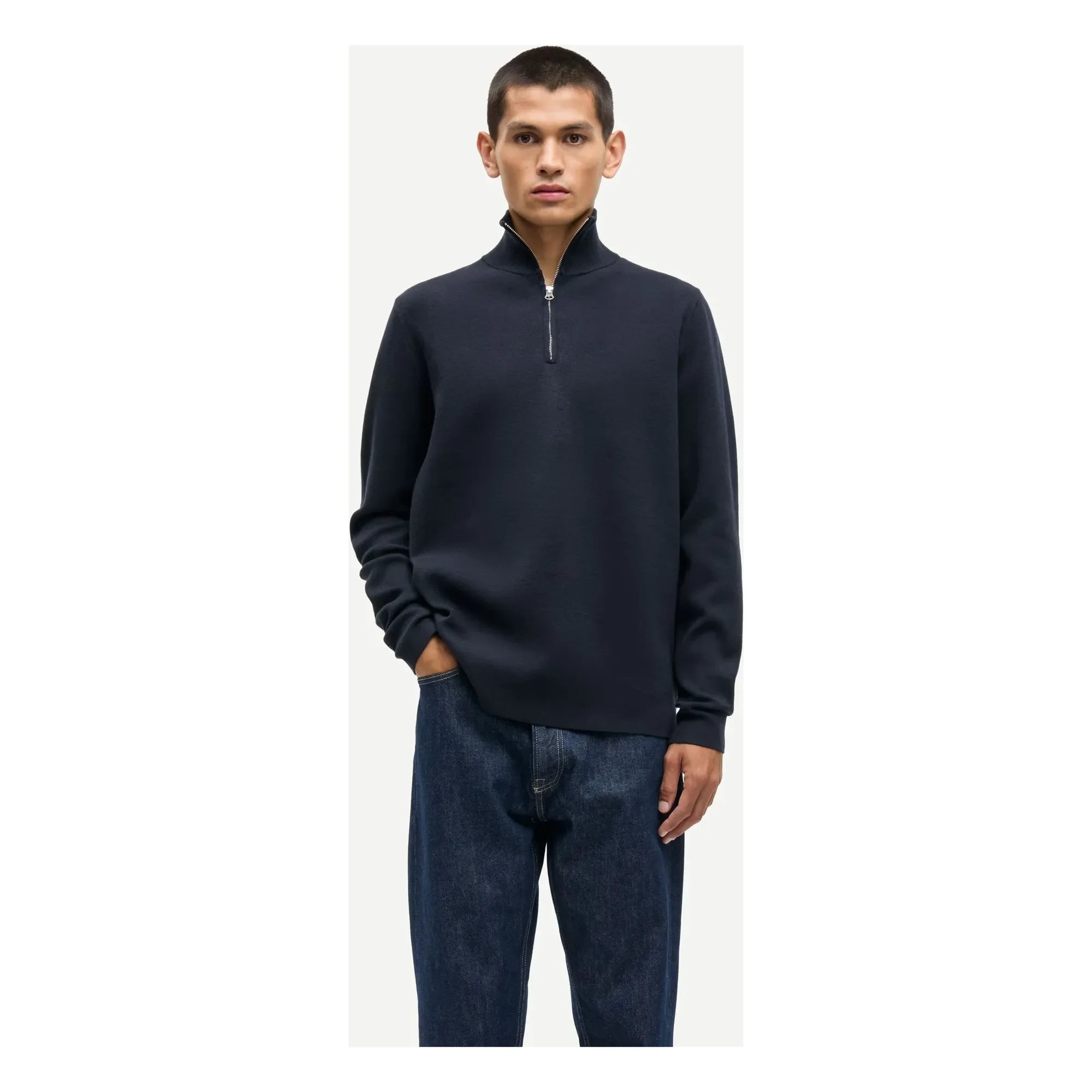 Samsoe Samsoe - Gunan Half-Zip-Sweatshirt | Dunkelblau