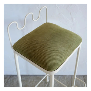 Honoré – Barhocker Dolores aus wasserabweisendem Stoff | Khaki