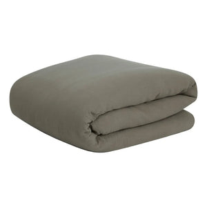 garbo&friends - Geranium Baumwoll-Musselin-Bettbezug | Khaki
