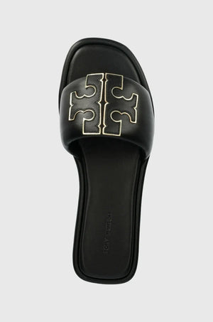 Tory Burch Double T Sport Slide Deri Terlik