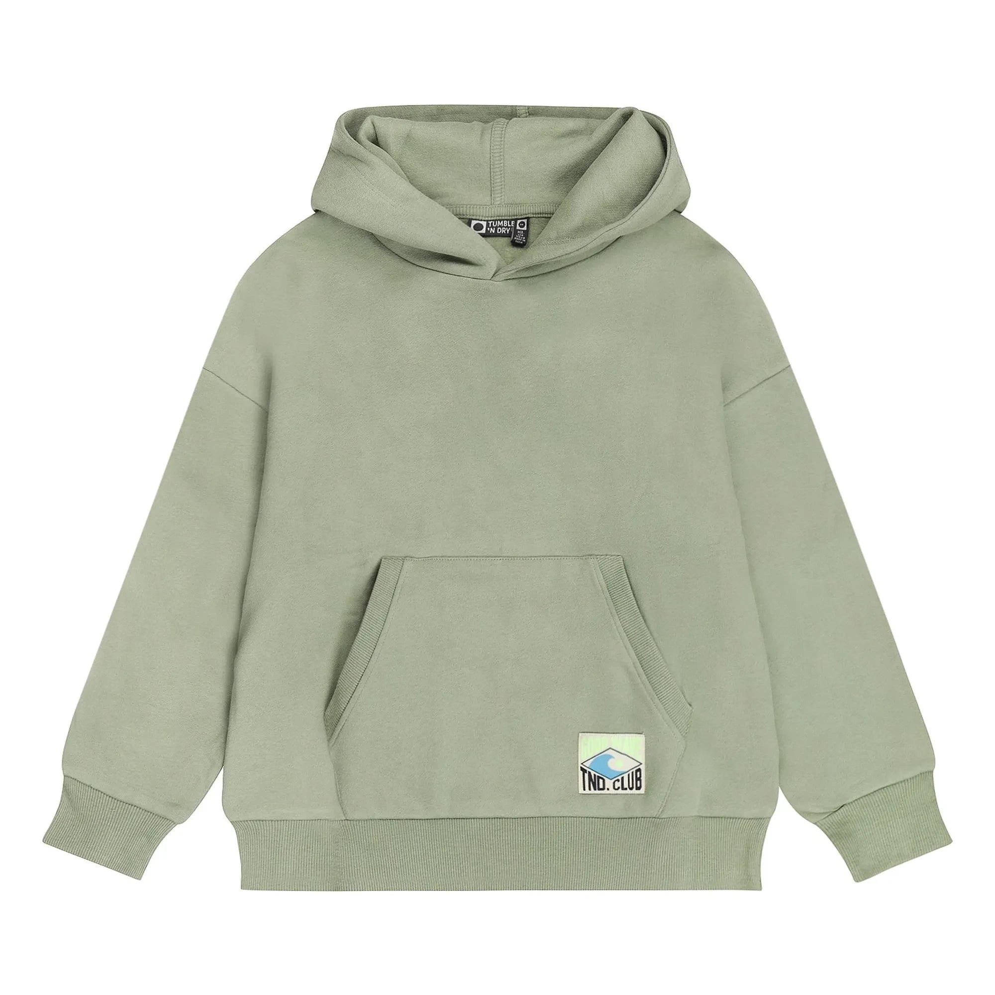 Tumble N'Dry – Kapuzen-Sweatshirt aus melierter Bio-Baumwolle | Hell Khaki