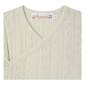 Bonpoint - Pointelle Landon Strampler aus Bio-Baumwolle | Celadon