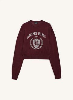 Anine Bing - Sweat Mia Merino Wolle | Bordeaux
