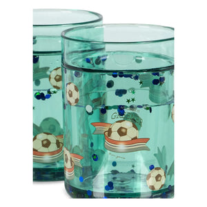 Konges Sløjd - "Kick It" Glitter-Becher - 2er Set | Blau