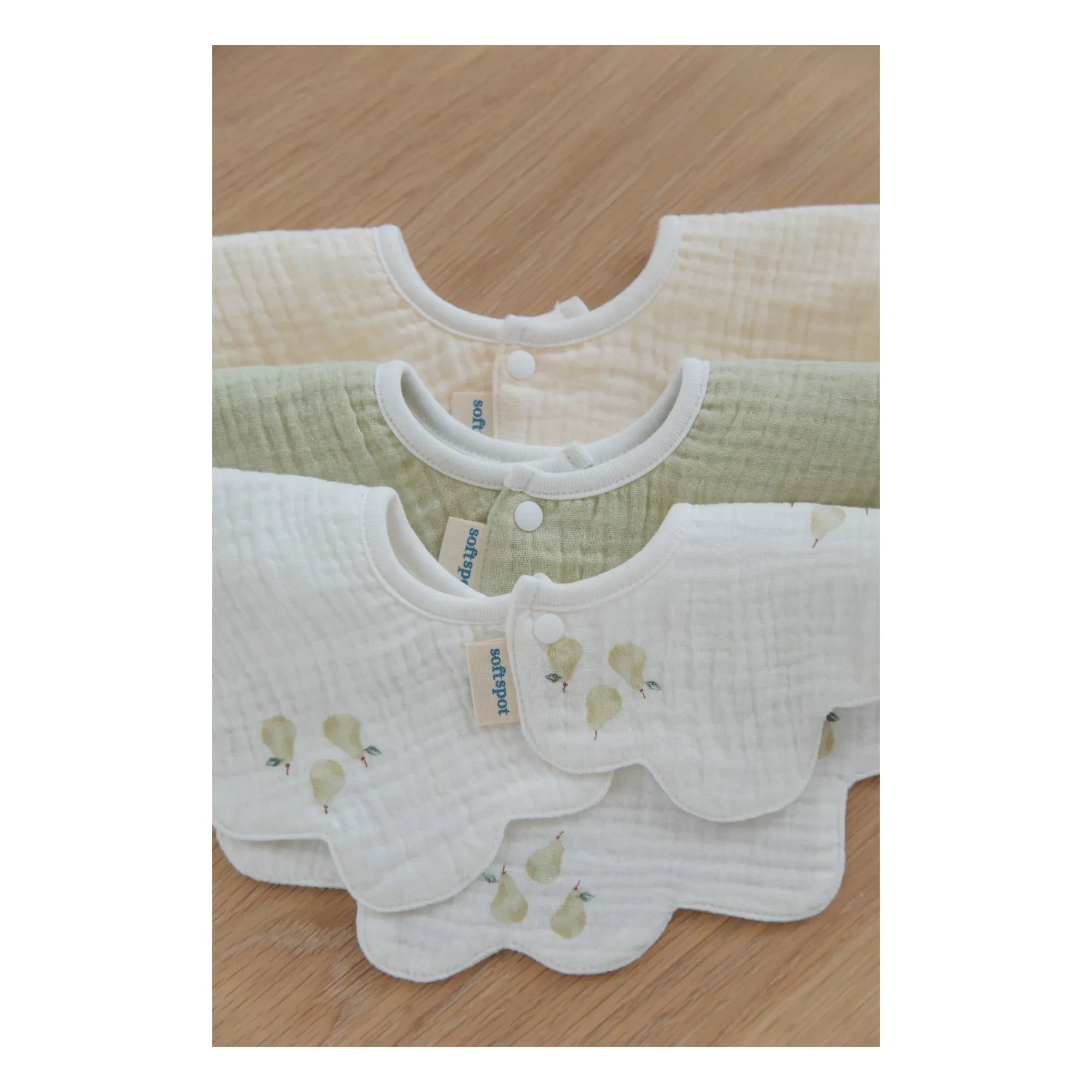 Soft Spot - Organik pamuklu çiçek desenli önlükler - 3'lü set | Garden