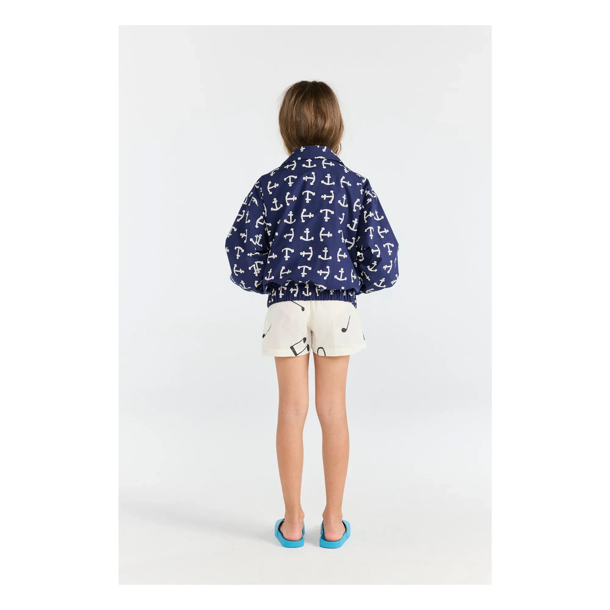 The Animals Observatory - Bomberjacke Tiger Anchors aus Bio-Baumwolle | Dunkelblau