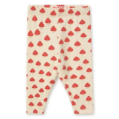 Tinycottons – Leggings aus Bio-Baumwolle mit Rippstrick und Korkdetails | Ecru