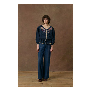 Louise Misha - Sandya Wolle Cardigan | Marineblau