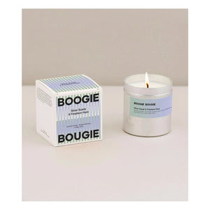 Boogie Bougie - Silver Wildleder & Kaminnebel Kerze