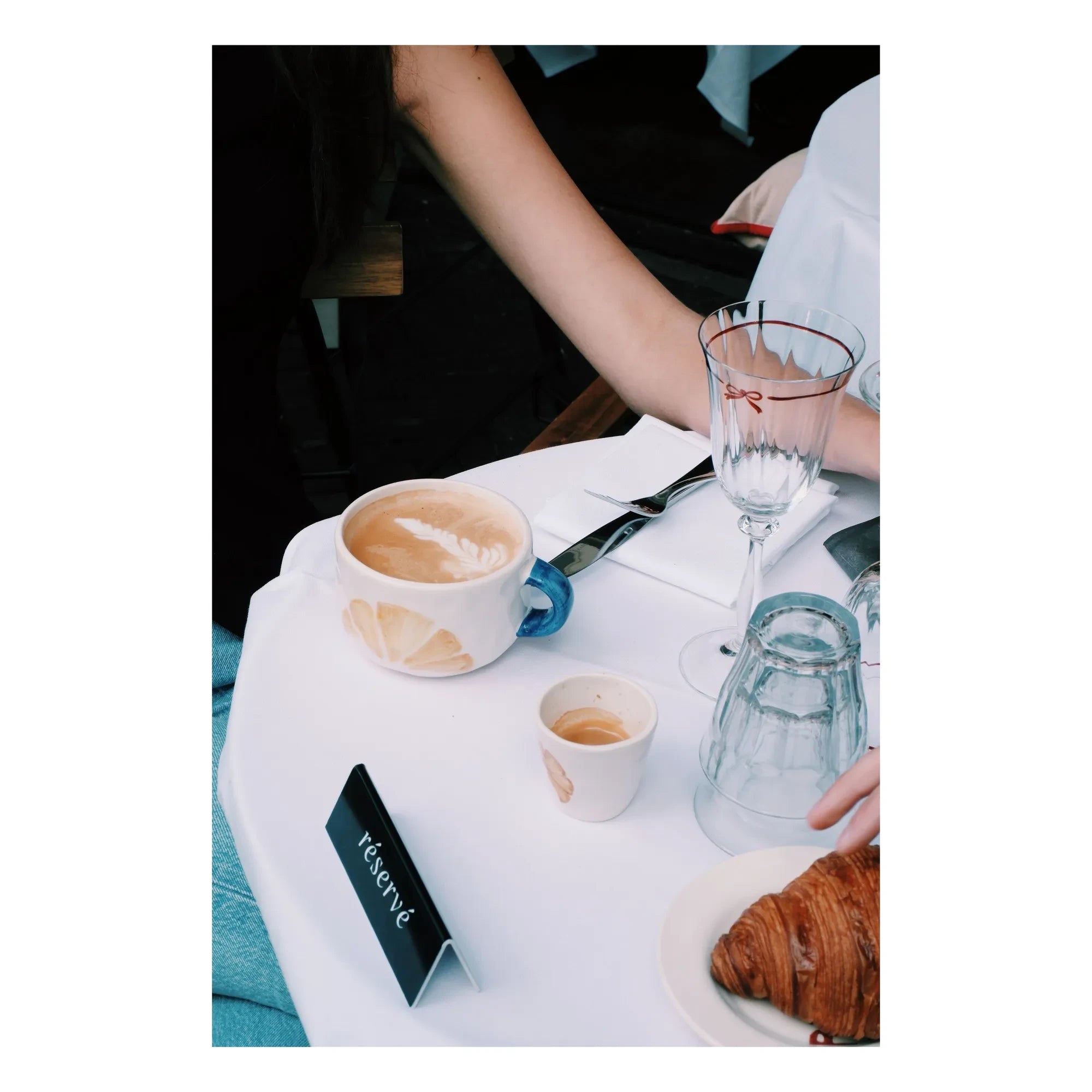 Anna + Nina - Croissant Espressotasse | Weiß