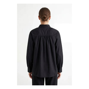 BELLEPIECE - Paxos Bluse aus Baumwoll-Voile | Schwarz
