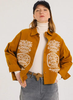 Tinsels - Usk Baumwoll-Overshirt | Yellow Curry-Farbe