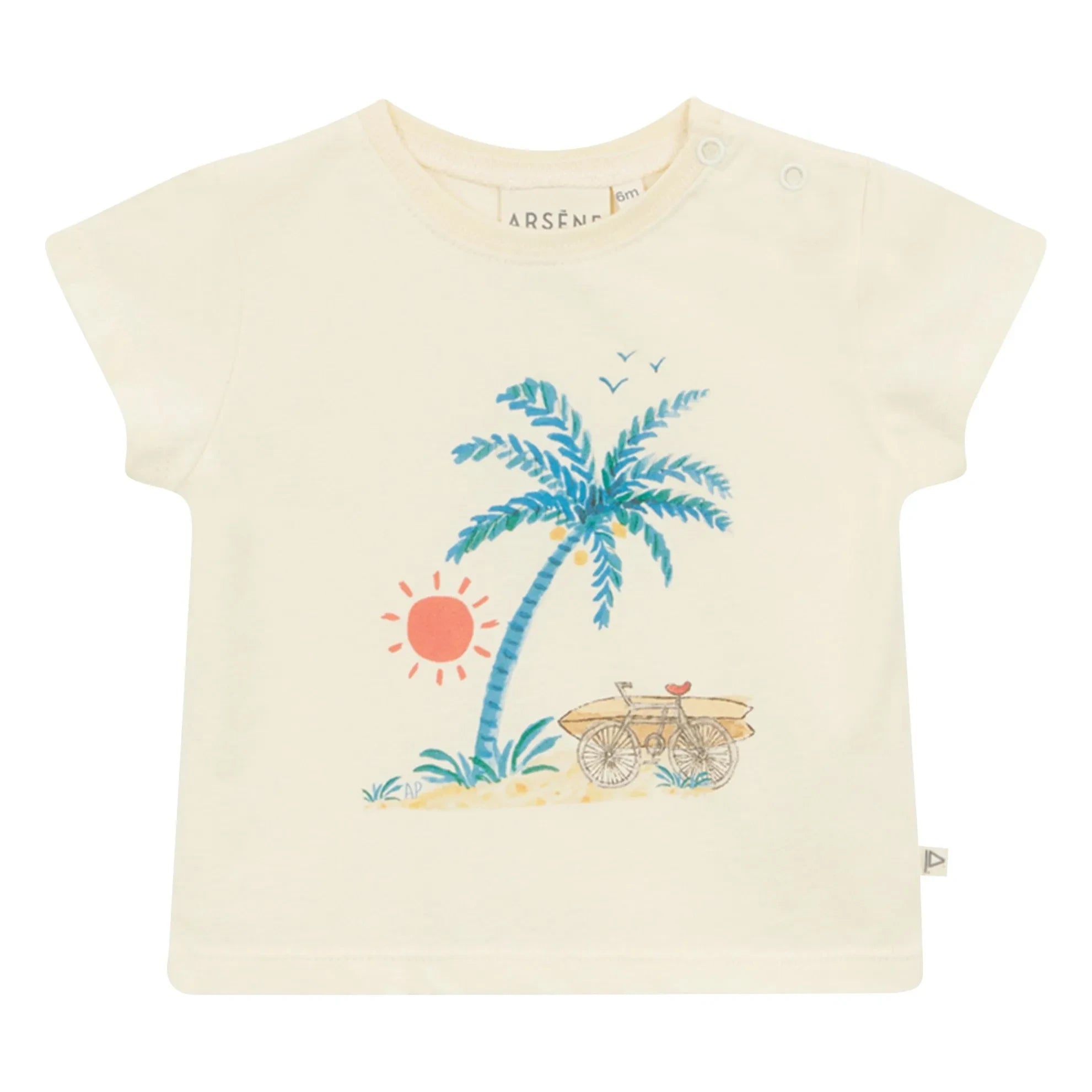 Arsène et Les Pipelettes - Florenzo Bio-Baumwoll-T-Shirt | Creme