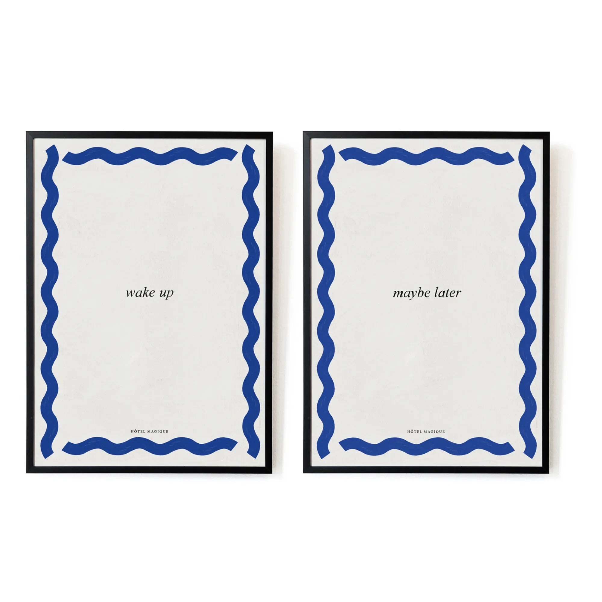 Hôtel Magique - Wake Up - Maybe Later Poster - 2er Set | Blau