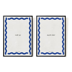 Hôtel Magique - Wake Up - Maybe Later Poster - 2er Set | Blau