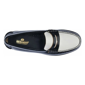 Sebago – Zweifarbiger klassischer Dan Mokassin | Schwarz/Weiß