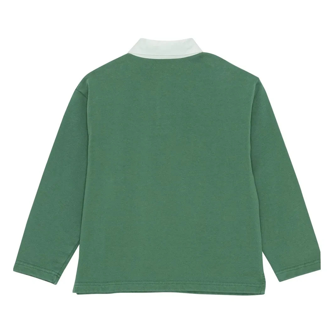 brunobruno nation - Dana Polo-Kragen-Pullover aus Bio-Baumwolle | Grün