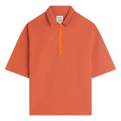 Homecore - Tajima Seer Zip Polo | Ziegelrot