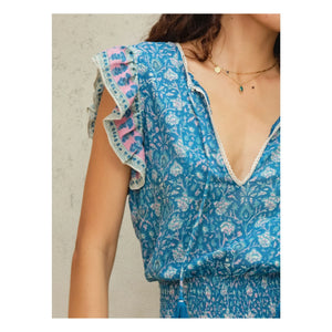 M.A.B.E. - Myla Pamuk Desenli Elbise | Mavi