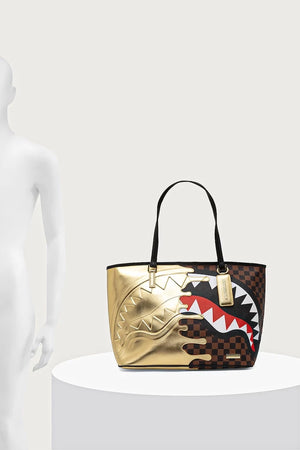 Sprayground - Braun Schultertasche für Frauen mit Haien in Paris 910T9345NSZ