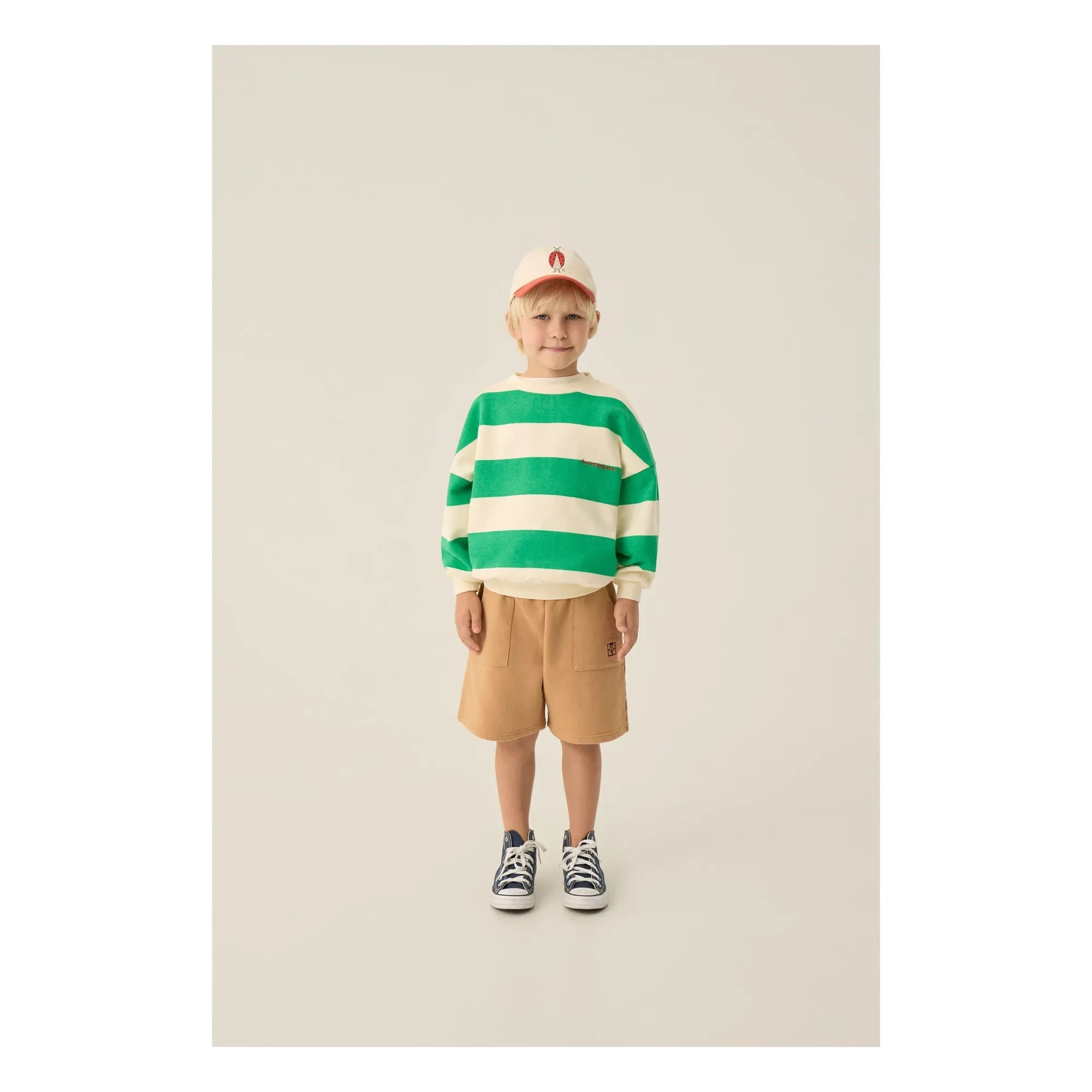 The Campamento - Oversize Gestreiftes Sweatshirt | Grün