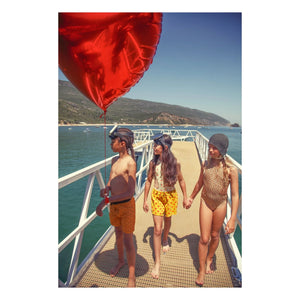 Piupiuchick - Shorts Twill Hearts mit Effekt | Senf