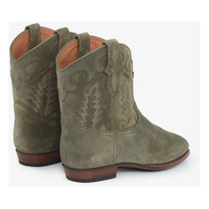 Shiloh Heritage - Overknee-Stiefel aus Wildleder | Khaki