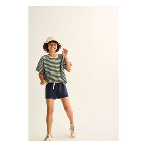 Cozmo - Enea Gestreiftes Handtuch-T-Shirt | Marine