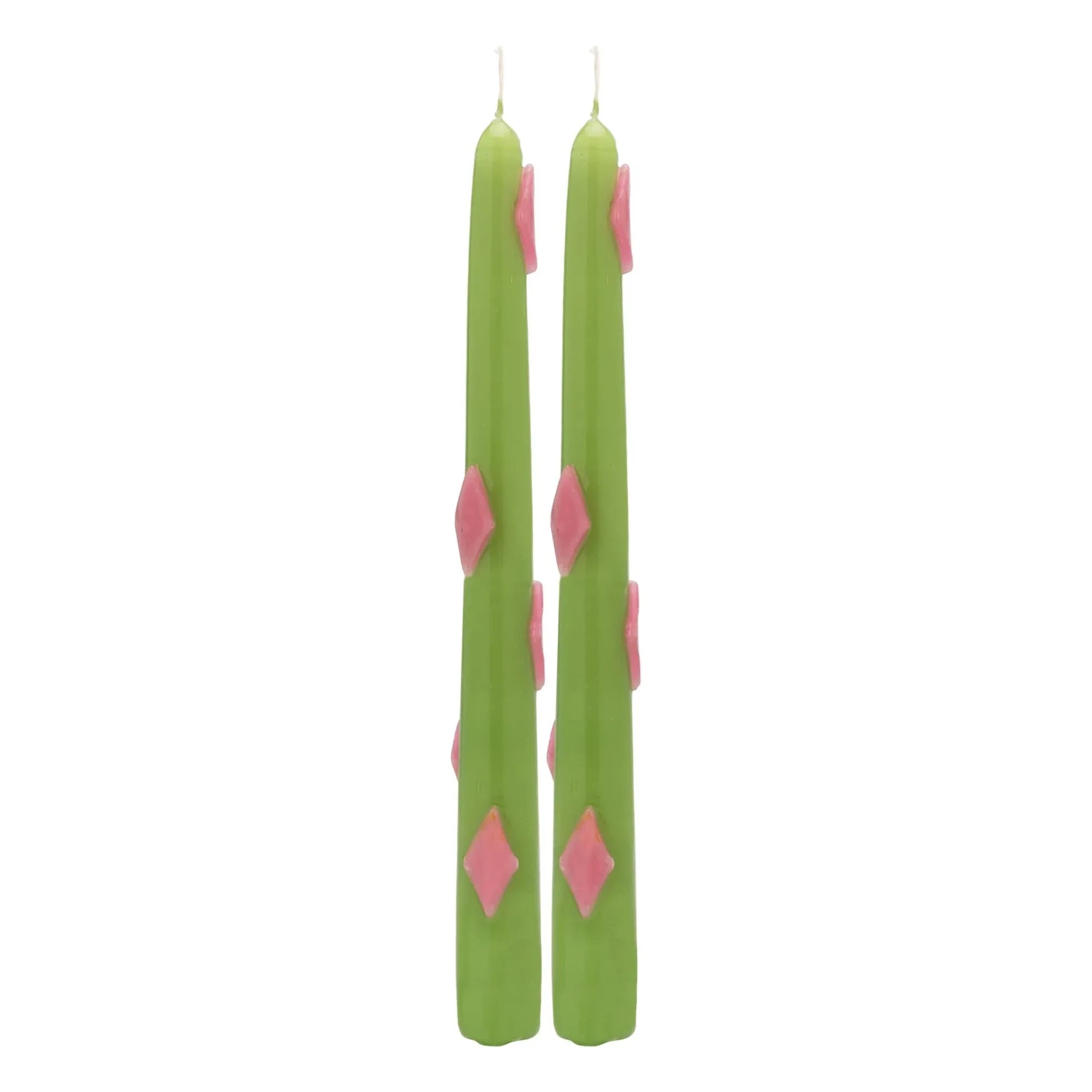 Anna + Nina - 3D Diamant Kerzen - 2er Set