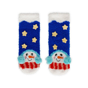Legami - Kinder Weihnachts-Slipper-Socken Schneemänner - Perfekte Passform!
