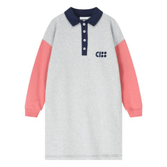 Cos I Said So - Kleid aus Bio-Baumwolle mit Polokragen | Grau