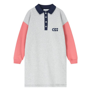 Cos I Said So - Kleid aus Bio-Baumwolle mit Polokragen | Grau