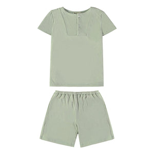 Risu Risu - Pyjama-Shorts Sonio Bio-Baumwolle | Mandelgrün