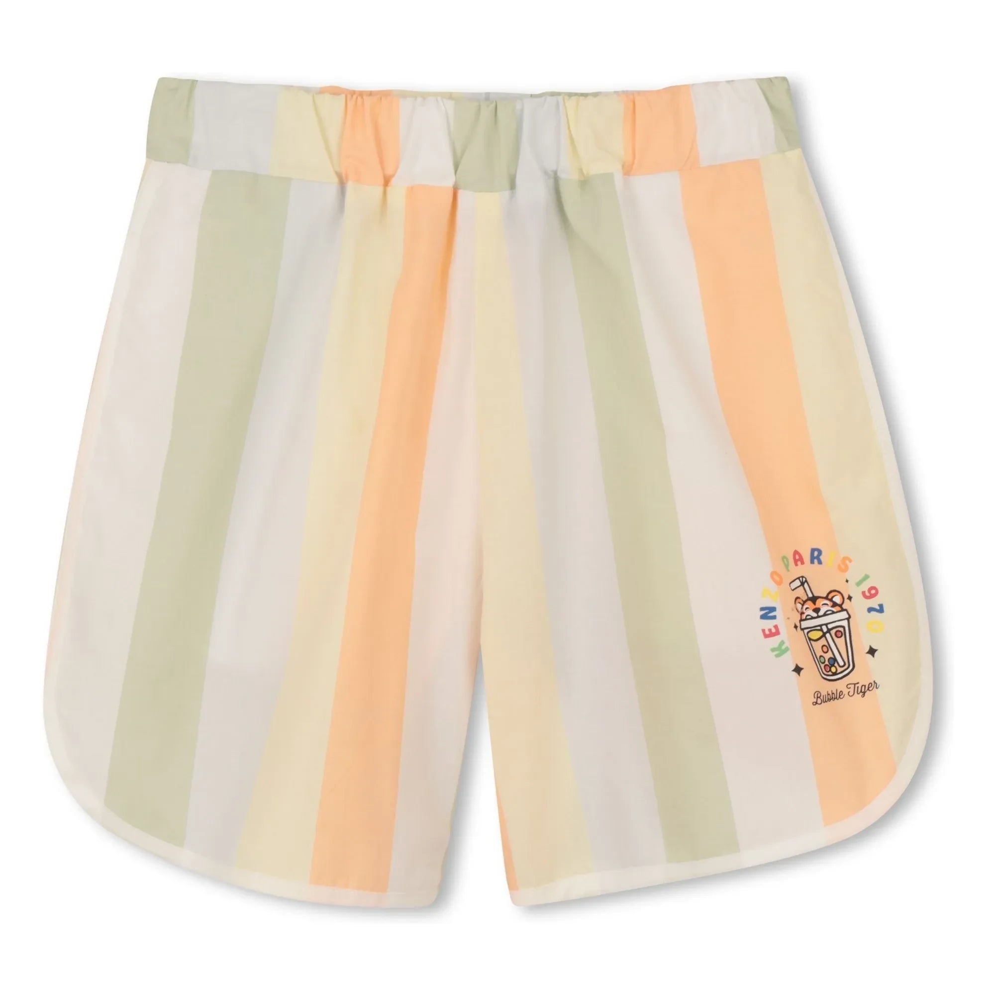 Kenzo - Happy Sweet Gestreifte Shorts | Hellgelb