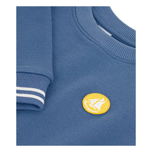 Petit Bateau - Organik pamuk logo sweatshirt | Mavi